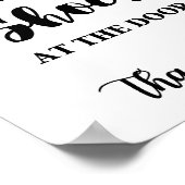 Poster laissez vos chaussures à la porte, s'il vous plaît (Coin)