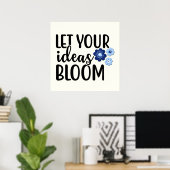 Poster Laissez vos idées s'épanouir Citation Inspirationn (Bureau à domicile)