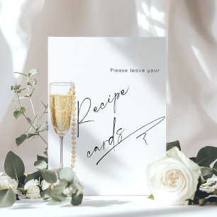 Poster Laissez votre carte de recette ici Pearls and Pros
