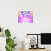Poster Laissez Votre Lumière Briller Matthieu 5 16 | Colo (Bureau à domicile)