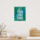POSTER LAISSEZ VOTRE LUMIÈRE S'ÉCLAIRER (Cuisine)