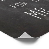 Poster Laissez votre Mariage de voeux | Calligraphie (Coin)