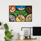 Poster laissez votre mur fonctionner. (Bureau à domicile)