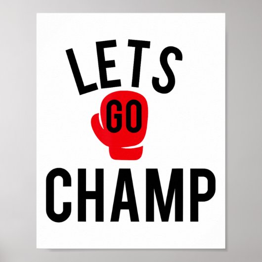 Poster Laissons aller Champ Graphic Boxe (Devant)