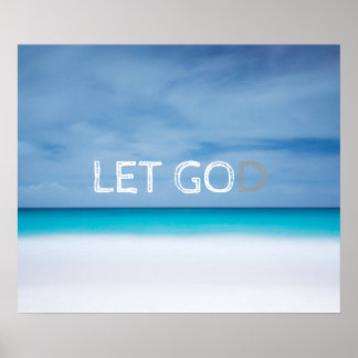Poster Laissons Dieu citer la motivation inspirante
