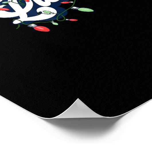 Poster Laissons-nous ! Drôle Boire Noël Light Graphique (Coin)