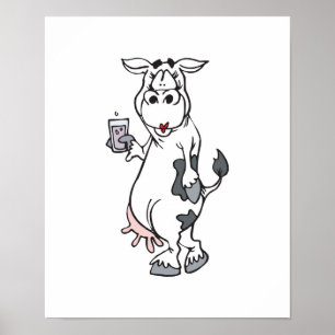 Poster lait de vache stupide