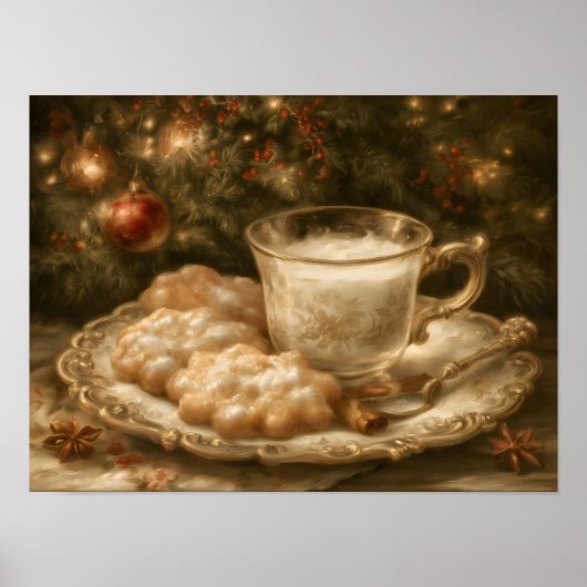 Poster Lait et biscuits (Devant)