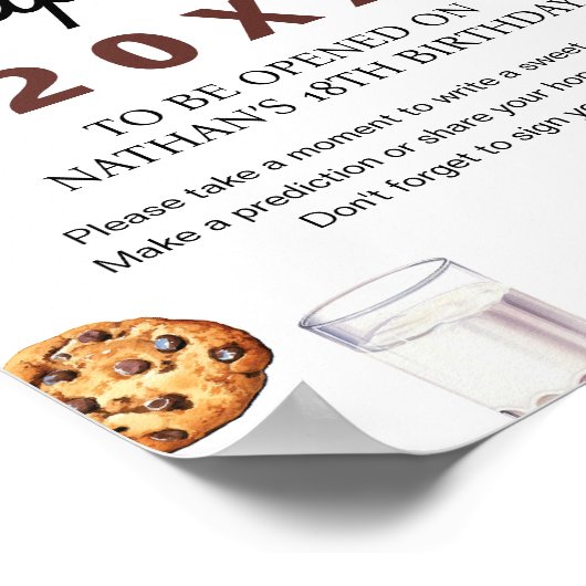 Poster Lait et biscuits 1er anniversaire heure Capsule (Coin)
