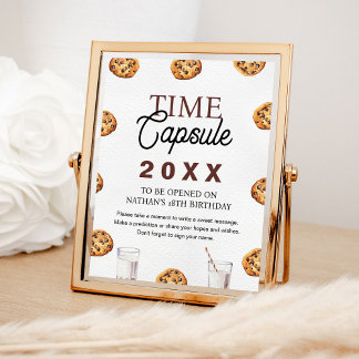 Poster Lait et biscuits 1er anniversaire heure Capsule