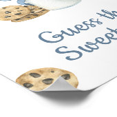 Poster Lait et biscuits Baby shower Devinez le désordre d (Coin)