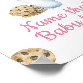 Poster Lait et biscuits Baby shower Nom de l'aliment pour (Coin)