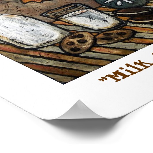 Poster "Lait et cookies" (Coin)