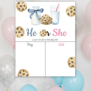 Poster Lait et cookies Le genre révèle son graphique