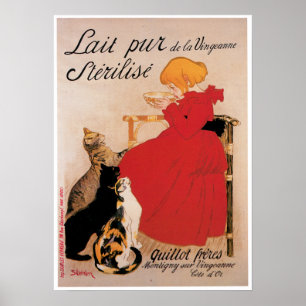 Poster Lait Pur De La Uingeanne Boissons Vintages Publici