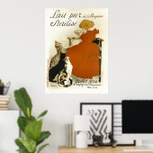 Poster Lait Pur Stérilize Chats Français Vintage Publicit (Bureau à domicile)