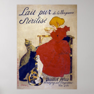 Poster Lait pur sylisé de la Vingeanne, Steinlen