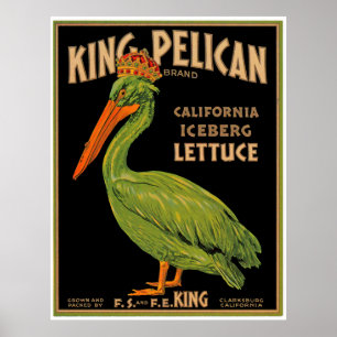 Poster Laitue de marque King Pelican