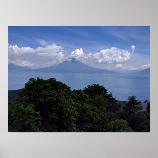 Poster Lake Atitlan Volcanoes (Devant)