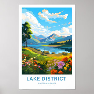 Poster Lake District Royaume-Uni Travel Print