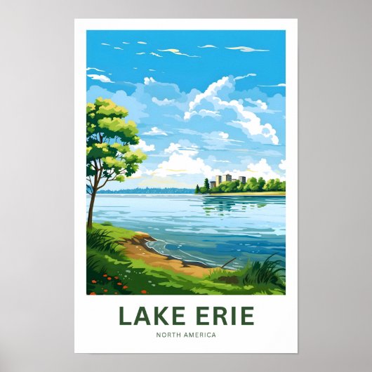 Poster Lake Erie North America (Devant)