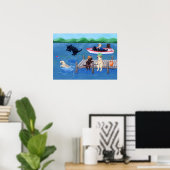 Poster Lake Fun Labradors (Bureau à domicile)