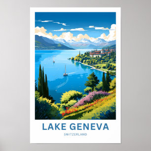 Poster Lake Geneva Suisse Imprimer