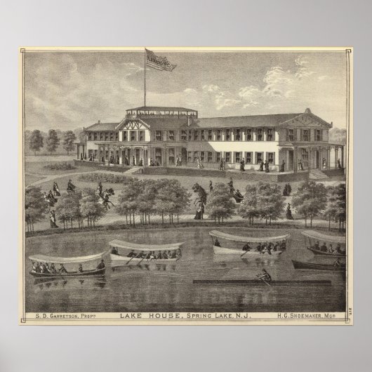 Poster Lake House, Spring Lake, NJ (Devant)
