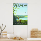 Poster Lake Jackson Georgia Customizable Retro Travel (Cuisine)