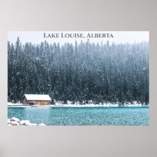 Poster Lake Louise Alberta Canada Photographie en hiver