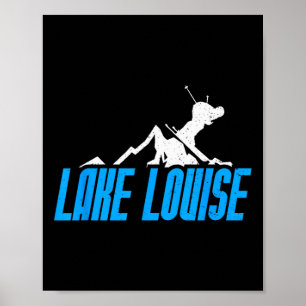 Poster Lake Louise Ski Snowboard Canada Resort Dist