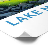 Poster Lake Matheson Nouvelle-Zélande Imprimer (Coin)