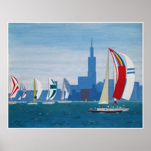 Poster "Lake Michigan - Chicago" (Devant)