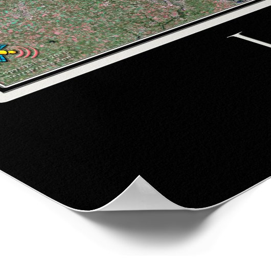 Poster Lake Michigan Satellite (Hoek)