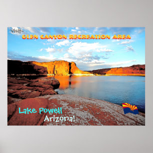 Poster Lake Powell Vintage Style