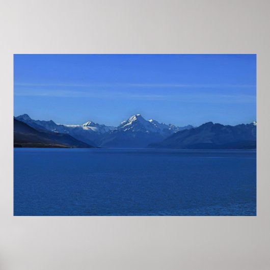 Poster Lake Pukaki and Aoraki (Devant)