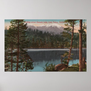 Poster Lake Tahoe, CA - Looking Across Cascade Lake