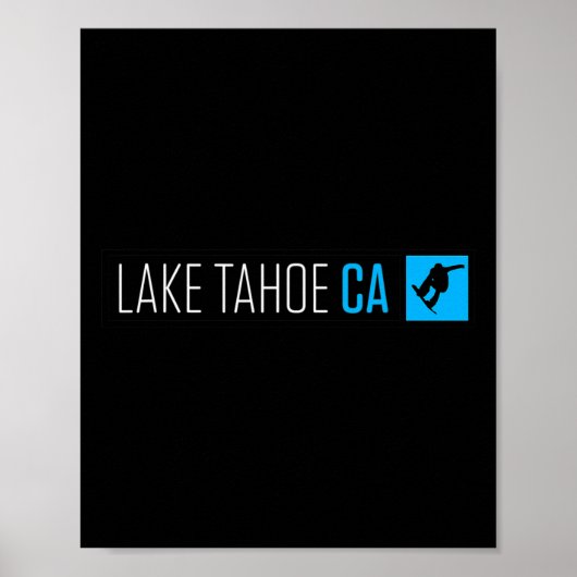 Poster Lake Tahoe Ca Snowboard Box Type (Devant)