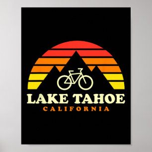 Poster Lake Tahoe Californie VTT Trails Mtb R