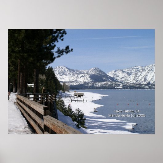 Poster Lake Tahoe Print - Sélectionnez votre cadre (Devant)
