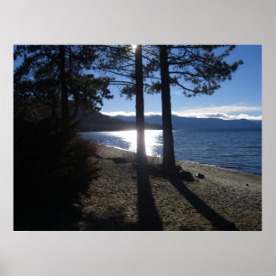 Poster lake tahoe shore