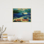 Poster Lake Tahoe Water Skier (Cuisine)