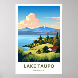 Poster Lake Taupo Nouvelle-Zélande Imprimer