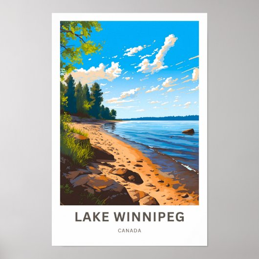 Poster Lake Winnipeg Canada - Imprimer (Devant)