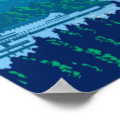 Poster Lake Winnipesaukee New Hampshire Travel Art Retro (Coin)