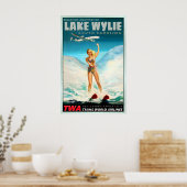 Poster Lake Wylie South Carolina TWA Trans World Airlines (Cuisine)