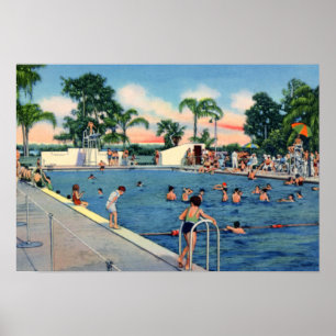 Poster Lakeland Florida Municipal Swimming Pool