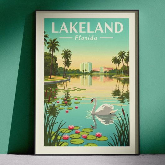 Poster Lakeland Floride vintage