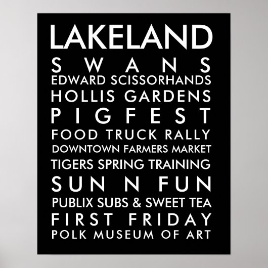 Poster Lakeland histoire 16x20 texte blanc (Devant)