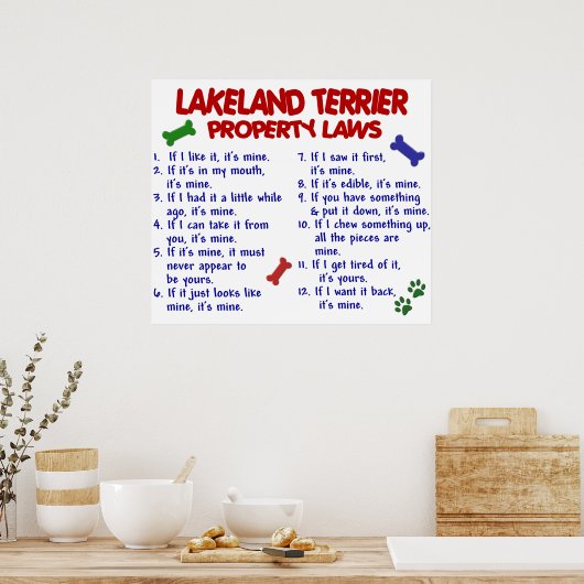 POSTER LAKELAND TERRIER PL2 (Cuisine)